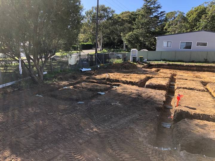 Site cut and footings - Allsites Excavations Sydney Residential site cut and footing trench excavation for a Sydney building project